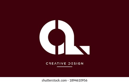 Alphabet Letters OL or LO Abstract Icon logo