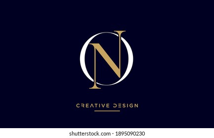 Alphabet Letters ON or NO Abstract Icon Logo	
