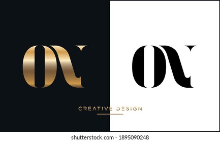 Alphabet Letters ON or NO Abstract Icon Logo	
