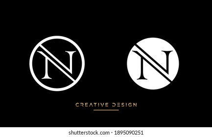 Alphabet Letters ON or NO Abstract Icon Logo	
