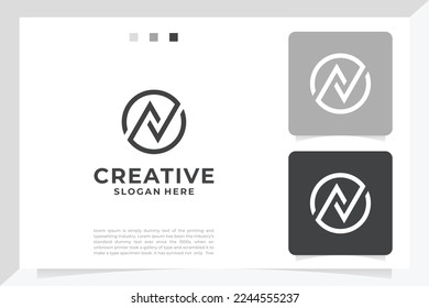 Alphabet Letters ON or NO Abstract Icon Logo