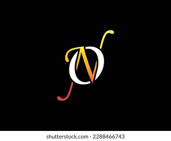 Alphabet Letters ON or NO Abstract Icon Logo