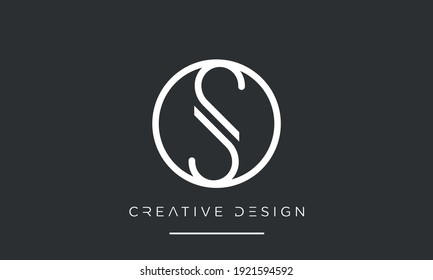 Alphabet Letters OS and SO Abstract Logo Icon