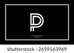 Alphabet letters P or PP logo monogram