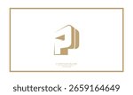 Alphabet letters P or PP logo monogram