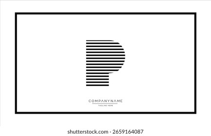 Alphabet letters P or PP logo monogram