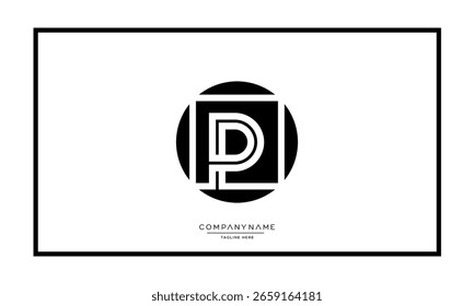 Letras del alfabeto P o PP logo monograma