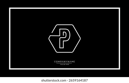 Letras del alfabeto P o PP logo monograma