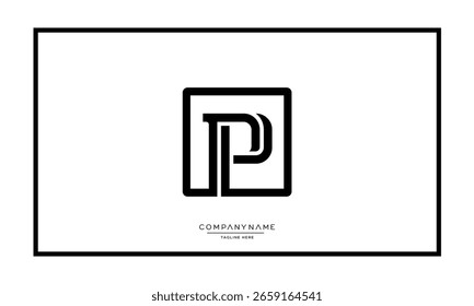 Alphabet letters P or PP logo monogram