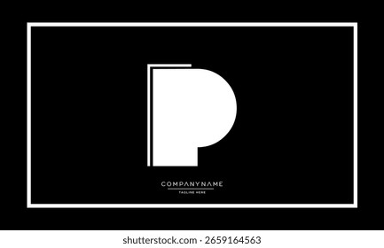 Letras del alfabeto P o PP logo monograma