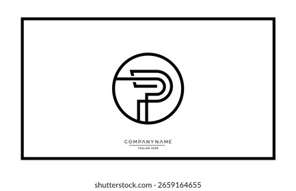 Letras alfabéticas P ou monograma do logotipo PP