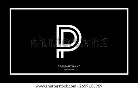 Alphabet letters P or PP logo monogram