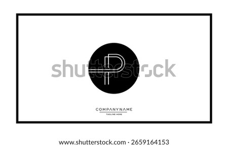 Alphabet letters P or PP logo monogram
