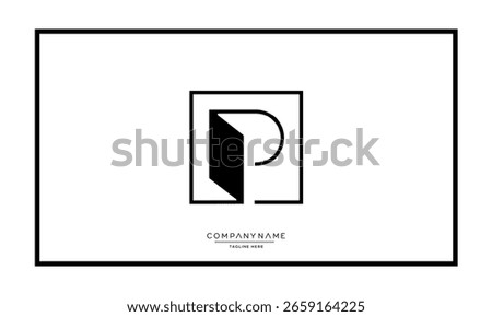 Alphabet letters P or PP logo monogram