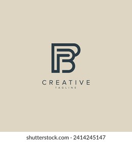 Alphabet letters PB BP business Logo Initial Based Monogram Icon Vector.