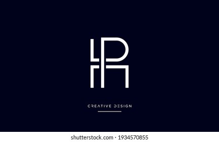 Alphabet Letters PH, HP, P or H Icon Logo Monogram