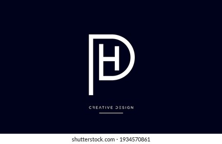 Alphabet Letters PH, HP, P or H Icon Logo Monogram