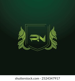 letras do alfabeto logotipo do monograma PN