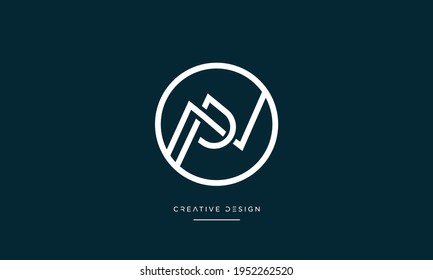 Alphabet Letters PN or NP Abstract Icon Logo	
