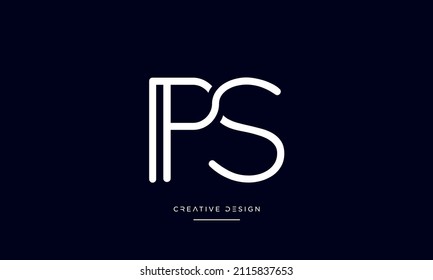 Alphabet Letters PS or SP, Abstract Icon Logo Monogram