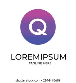 Alphabet letters Q Initials Monogram logo