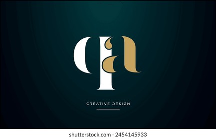 Alphabet letters QA or AQ initial logo monogram