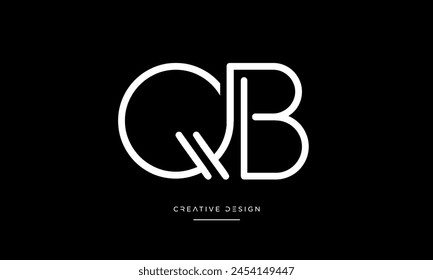 Alphabet letters QB or BQ initial logo monogram