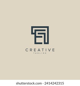 Alphabet letters QE EQ business Logo Initial Based Monogram Icon Vector.