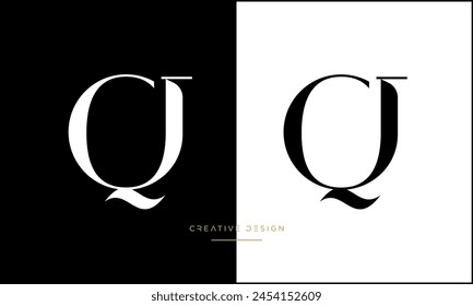 Alphabet-Buchstaben QI oder IQ Anfangslogo-Monogramm