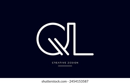 Alphabet letters QL or LQ initial logo monogram