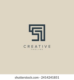 Alphabet letters QS SQ business Logo Initial Based Monogram Icon Vector.