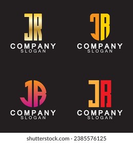Alphabet Letters RJ or JR business logo design 