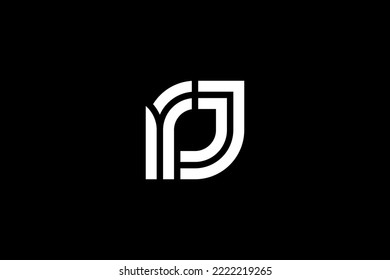 Alphabet letters RJ, JR, R, J business Logo Initial Based Monogram Icon Vector.