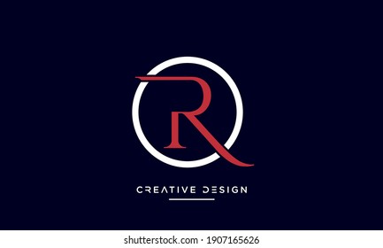 Alphabet Letters OR and RO Abstract Icon Logo monogram
