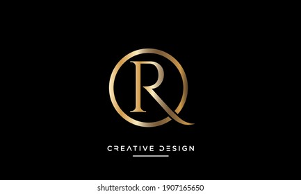 Alphabet Letters OR and RO Abstract Icon Logo monogram