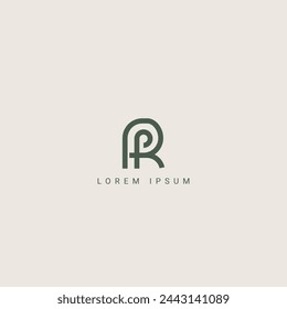 Alphabet Letters RP PR Creative Logo Initial Based Monogram Icon Vector Element