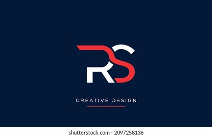 Alphabet Letters RS oder SR Abstraktes Symbol Logo Monogramm Vektor	