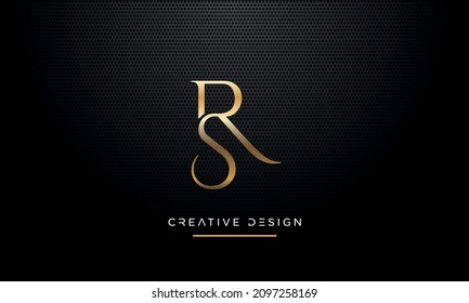 Alphabet Letters RS or SR Abstract Icon Logo Monogram vector	