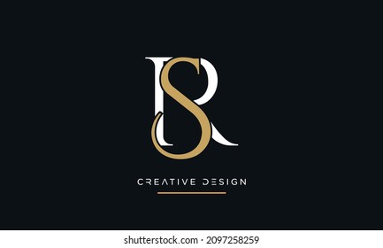 Alphabet Letters RS or SR Abstract Icon Logo Monogram vector	