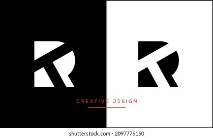 Alphabet Letters RT or TR Abstract Icon Logo Vector	

