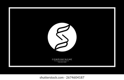 Letras del alfabeto S o monograma del logotipo SS
