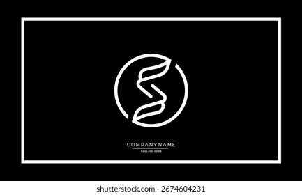 Letras alfabéticas S ou monograma do logotipo SS