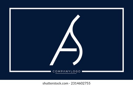 Monograma de letras alfabéticas AS o SA