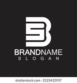 Alphabet Letters SB or BS logo design template