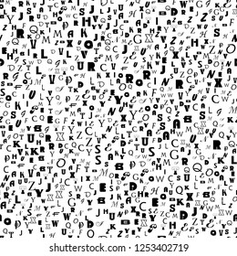 Alphabet letters school Seamless vector EPS 10. Abstract geometric pattern
