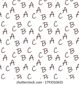 Alphabet letters seamless pattern.Can be used for posters,school projects,textile,scrap booking.