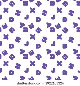 Las letras de alfabeto son un patrón sin fisuras. Se puede usar para carteles, proyectos escolares, textil, reserva de chatarra.