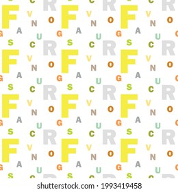 Alphabet letters seamless pattern.Can be used for posters,school projects,textile,scrap booking.