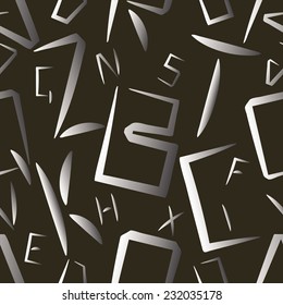 Alphabet letters seamless pattern. Vector illustration 