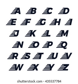 3d Alphabet Font Flat Long Shadow Stock Vector (Royalty Free) 295517345 ...